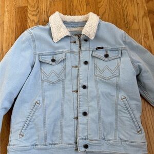 Wrangler Light Blue Denim with Sherpa Lining